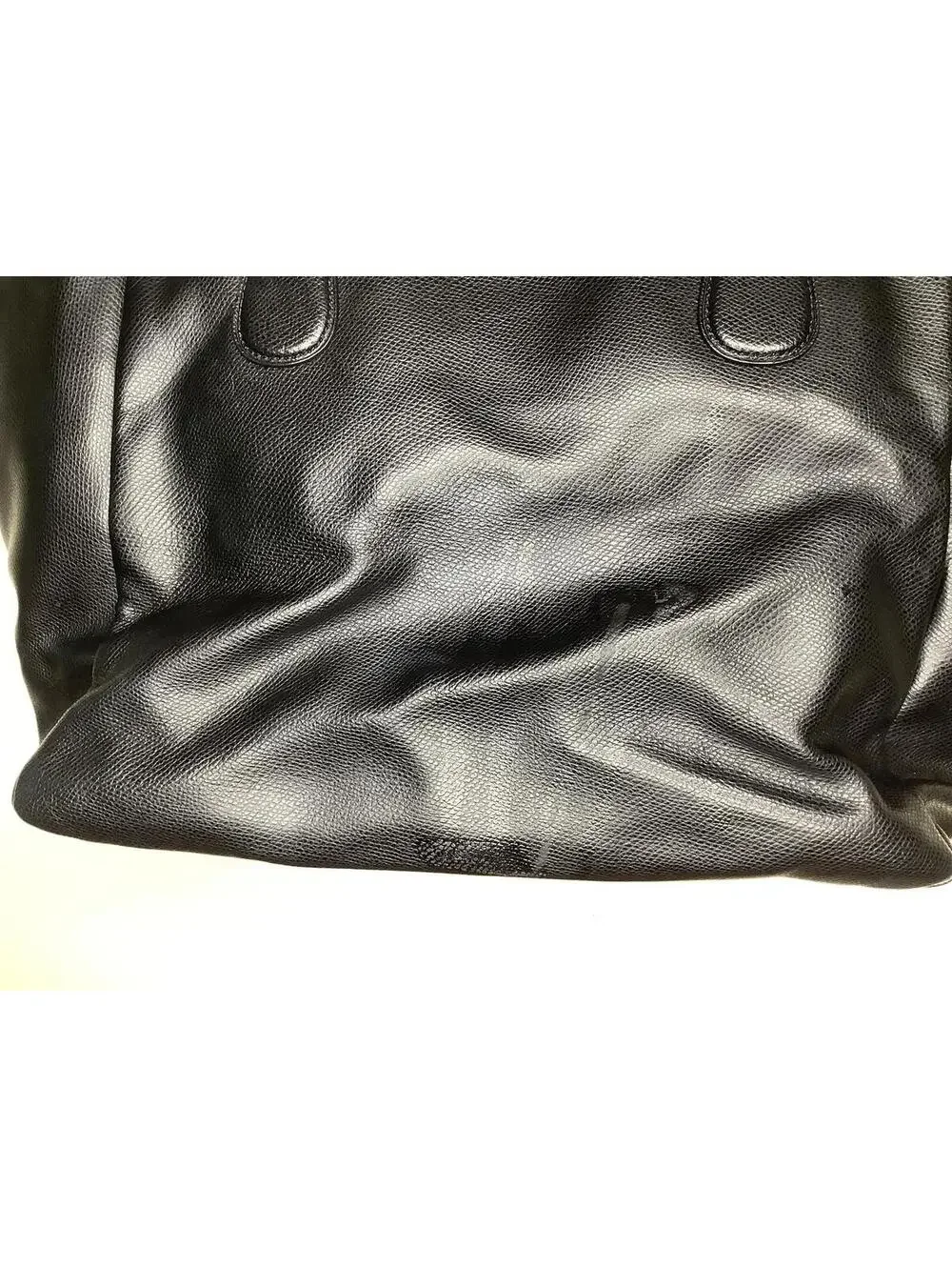 < Coach Black Leather Large Diaper Tote Bag > - Picture 7 of 13